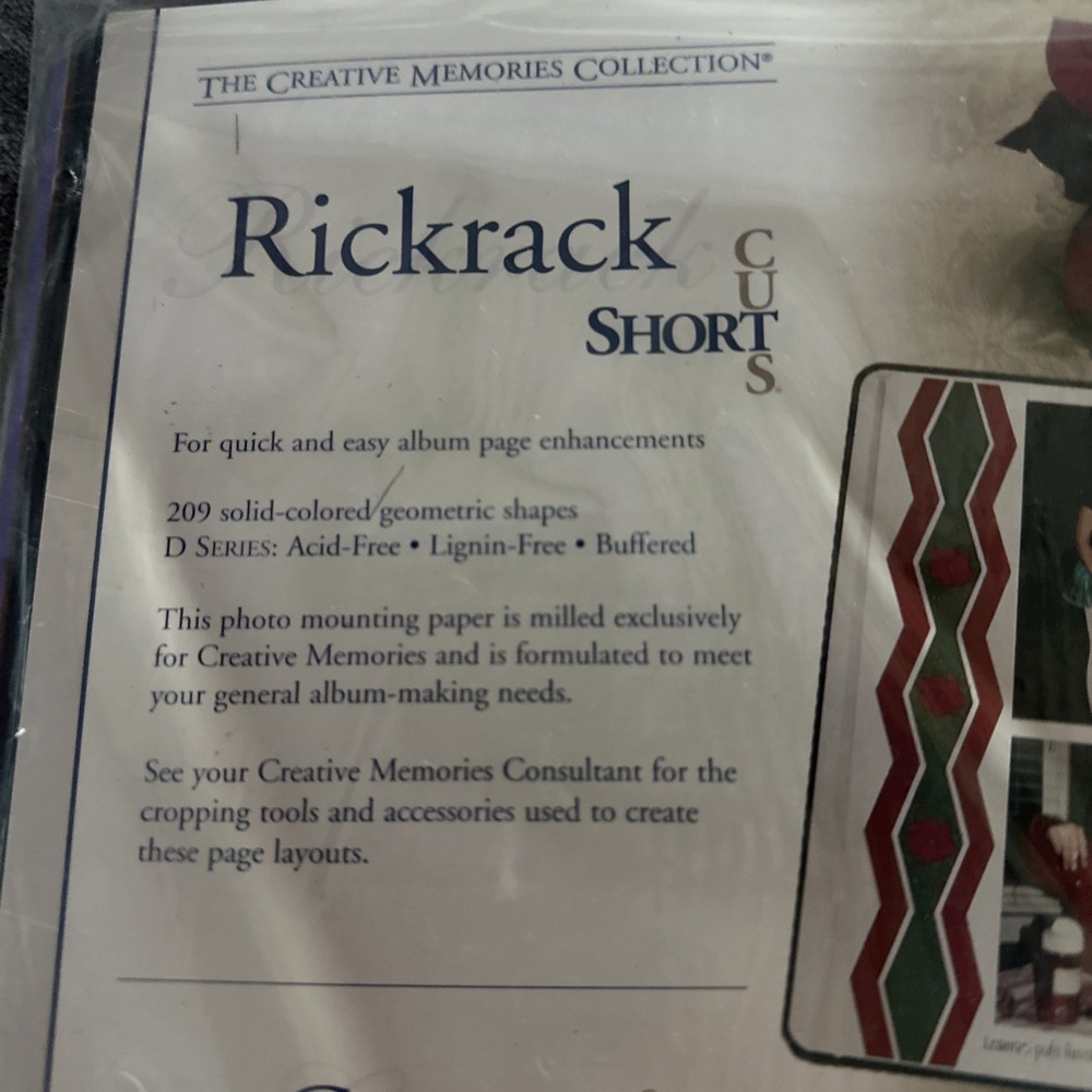 Creative Memories‎ Short Cuts Rickrack Scrapbook 209 pieces 11 colors Lot Of 2 - Picture 5 of 8